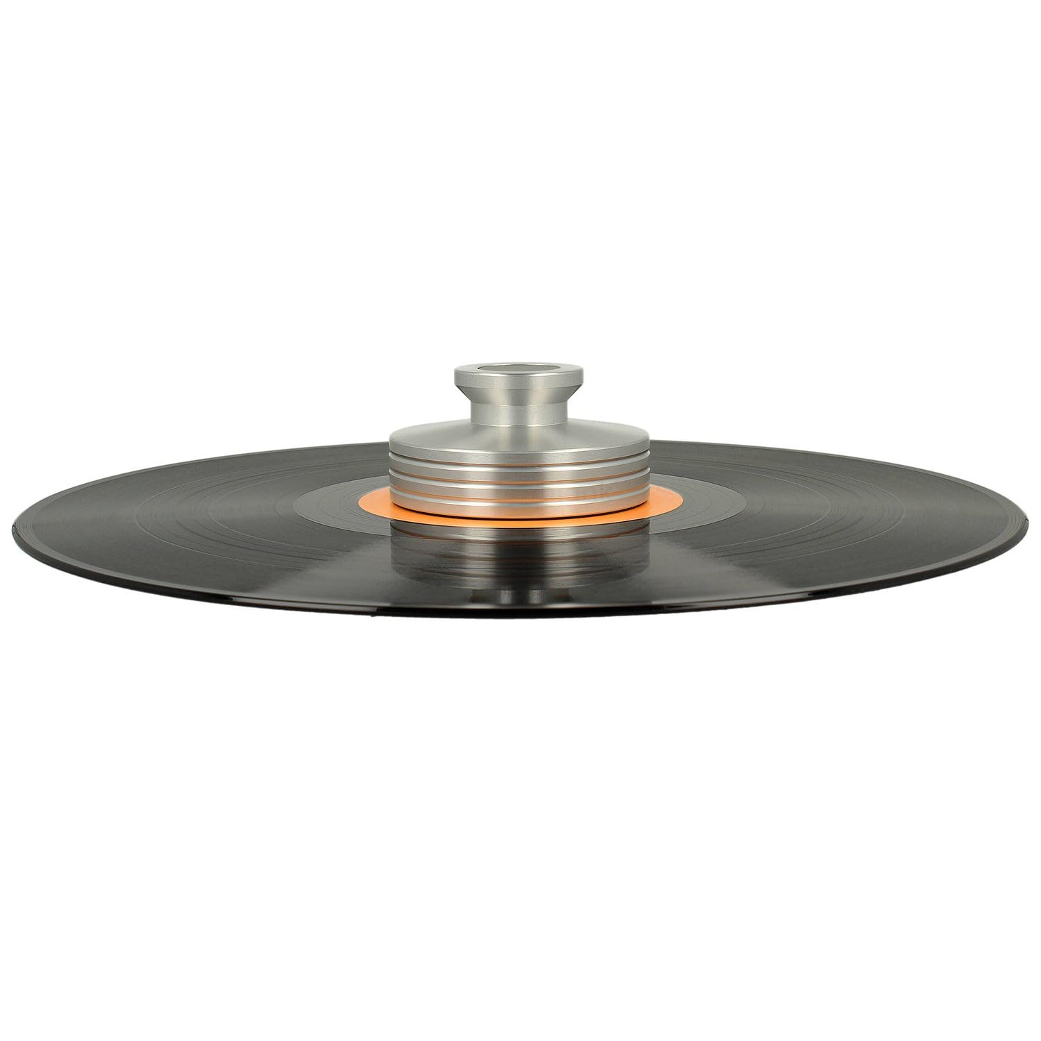 blank #023bk | Stabilisator voor Platenspeler | Carbon Fiber Steunvlak en Handvat Insert | Platengewicht | Aluminium | Zwart | 335g Ondersteuningsgewicht