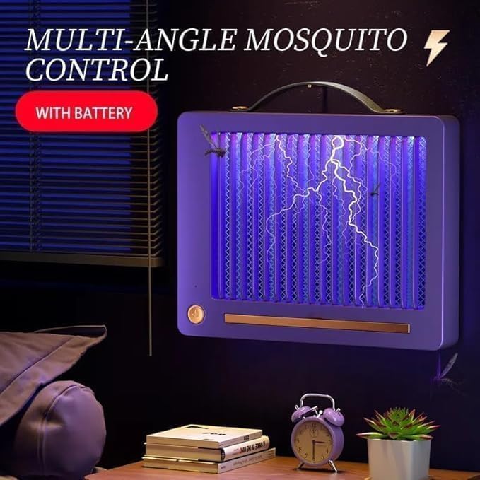 Image of Electric Mosquito Killer, Fly Insect Killer Machine, Insect Bug Zapper,Fly Catcher and Trap Killer LED Lamp for Restaurants,Home,Office,Bedroom-Rechargeable Night Lamp (White-Aspect)