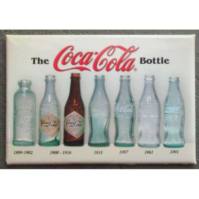 hotrodspirit - Magnet 8x5.5 cm Coca cola differentes Bouteilles évolution Deco Garage Cuisine Bar Diner loft frigo
