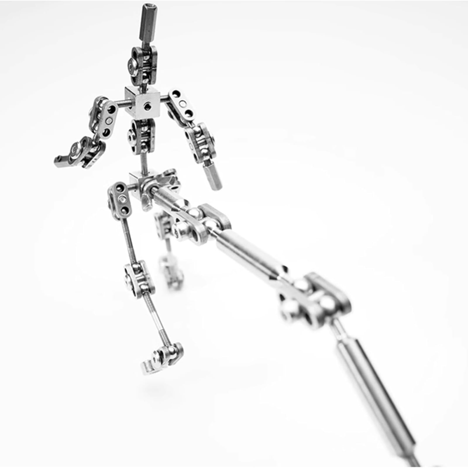 Scheletri di marionette in metallo con connettori per animatori, artisti e progetti cinematografici, in acciaio inox, altezza 12-20 cm