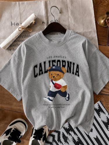 Image of Jawdrobe Cotton Blend Oversized Fit Half Sleeve Printed Round Neck T-Shirt for Women