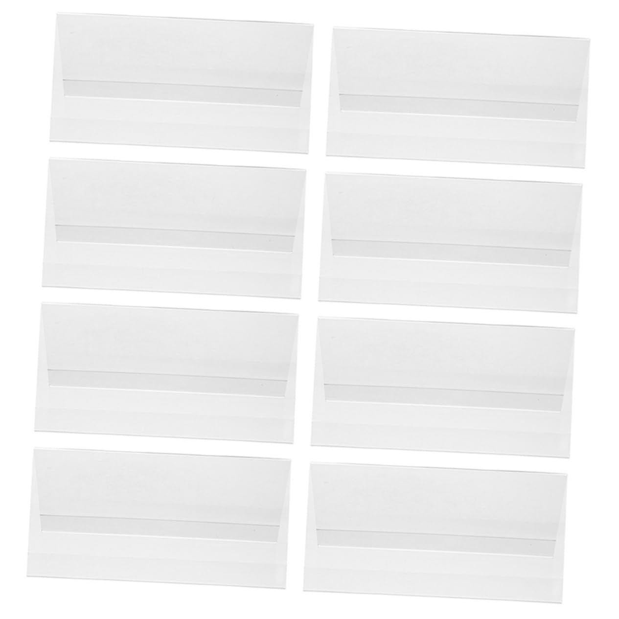 SOLUSTRE 7Pcs Acrylic Tabletop Signs for Weddings Blank Display Holders for Seating Numbers Shape Design for Event Decor and Guest Name Identification