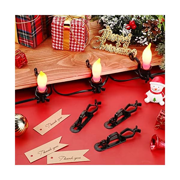 40 pieces christmas light clips light gutter shingle clips plastic c7 c9 light clip for christmas party decorations - image 6
