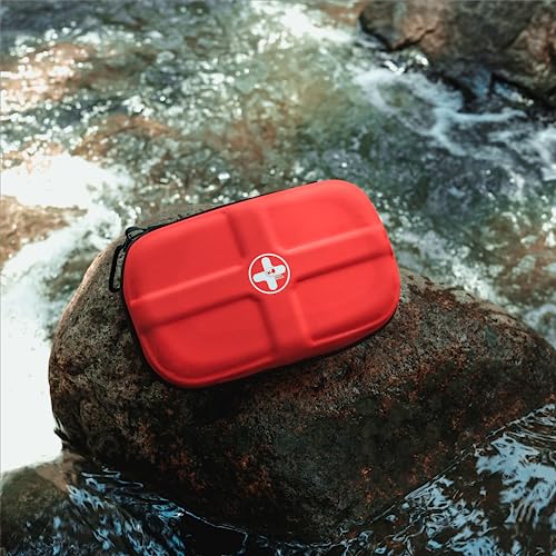 RHINO RESCUE EVA First Aid Kit, HSA/FSA Eligible, Small Waterproof Portable Emergency Hiking First Aid Kit for Backpackingg, Medical Kit for Travel, Home, Car, College Dorm, Camping, Boat (Red) - Image 5