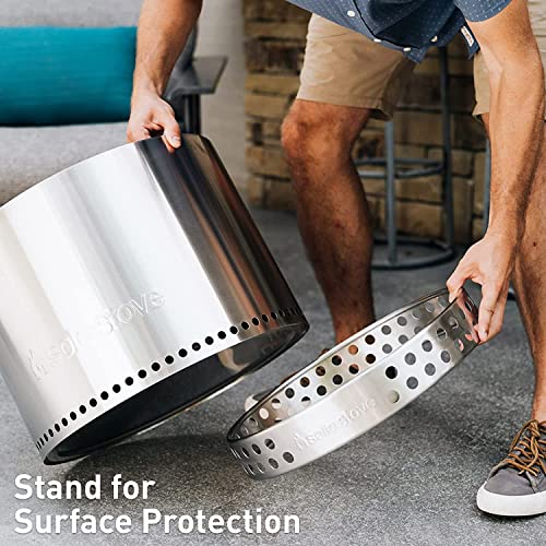 Solo Stove Bonfire 2.0 With Stand, Smokeless Fire Pit | Wood Burning Fireplaces W/Removable Ash Pan, Portable Outdoor Firepit - For Camping, Stainless Steel, H: 16.75 In X Dia: 19.5 In, 21.75 Lbs #TOP4