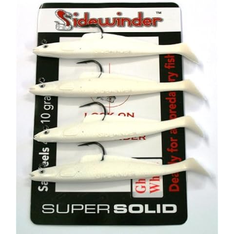 Sidewinder 4" Sandeels - 10g - Ghost White - Pack Qty 4 Cover