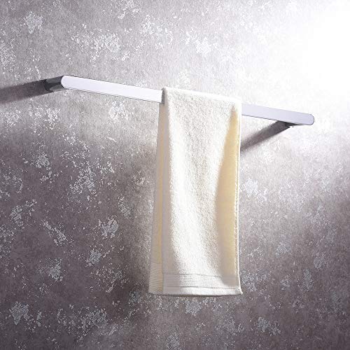 Barre porte-serviettes simple mural en laiton chrome brillant - 4