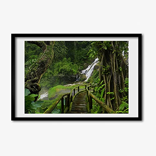 Tableau peinture décoratif jungle pour habiller un grand mur