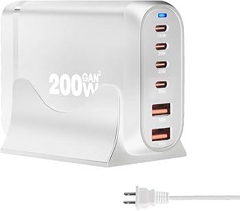 Amazon | 200W 充電器 【2025新登場 GaNFastⅢ 6ポート 単口最大