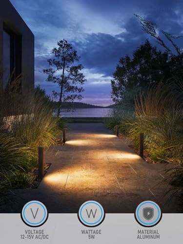 Image of LEONLITE 8-Pack 5CCT Low Voltage Landscape Lights, 12-24V, ETL, IP65