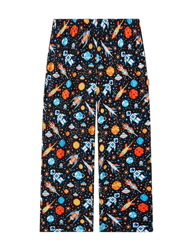 Bamboo Viscose Toddler Boys Wide Leg Pajama Pants Elastic Waist Pajama Bottom with Pockets
