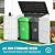 GULAIMOAO Outdoor Horizontal Storage Cabinet Box 36 Cu Ft with Lockable Doors, Outdoor Storage Shed Portable Waterproof for Backyard Garden