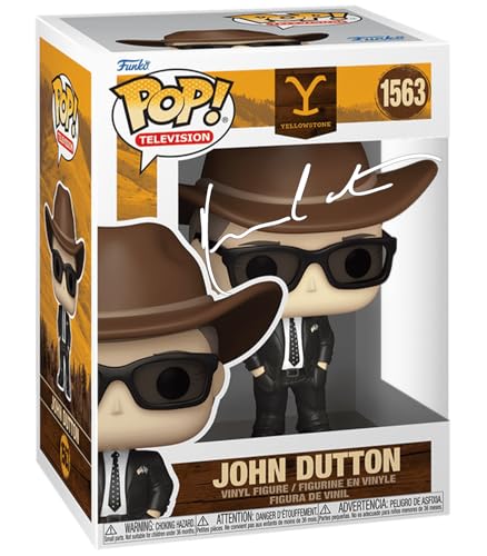 Kevin Costner John Dutton with Sunglasses #1563 Yellowstone Facsimile Signed Reprint Laser Autographed Funko POP! Television TV Figurine with Protector Case
