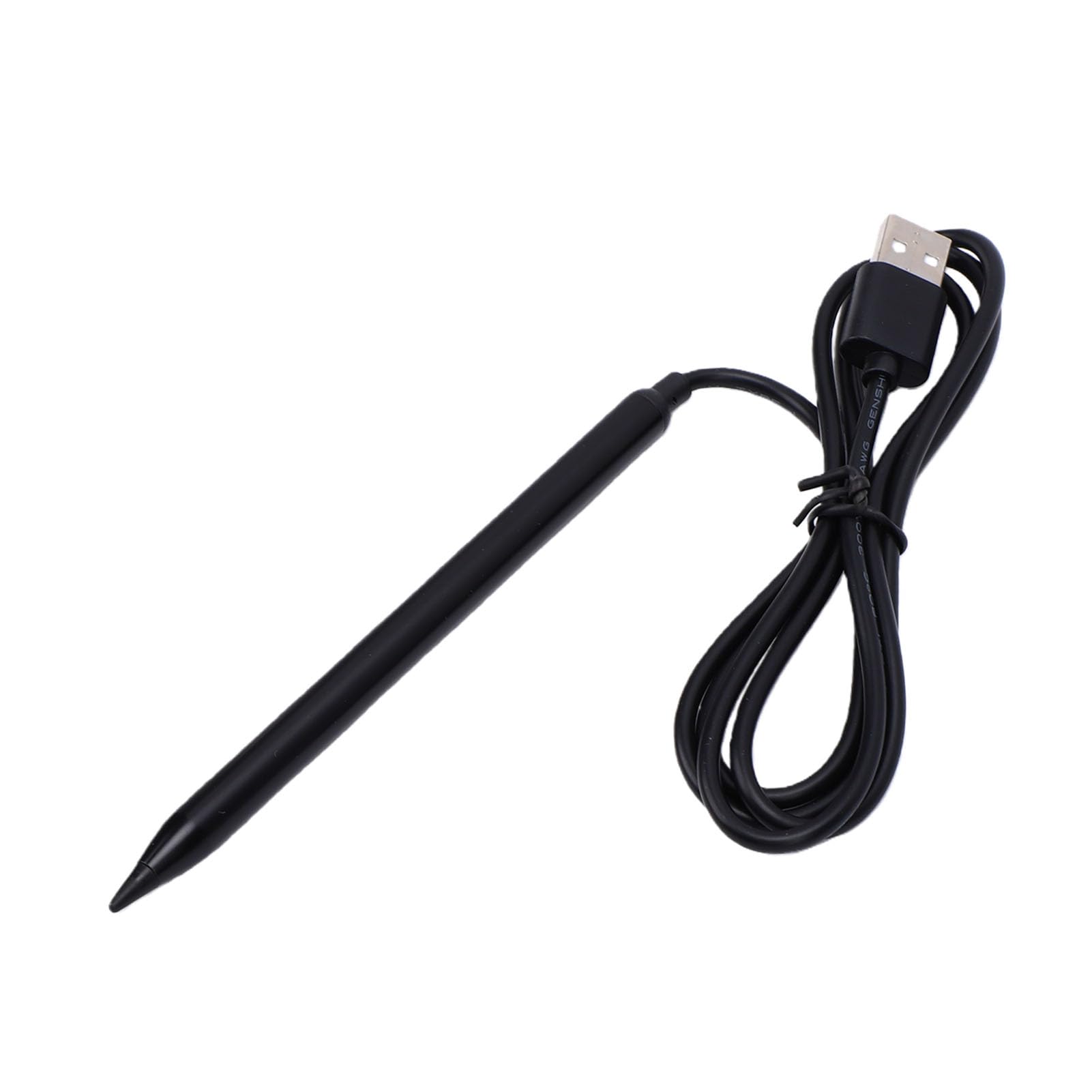Alomejor Lápiz óptico Alimentado por USB Pantalla Táctil Capacitiva Industrial de Alta Sensibilidad para Tabletas y Teléfonos Negro 1 M (0442 Conector de Interfaz USB Negro en Uso)