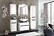 trendteam smart living - Sol - Hängeschrank - Weiß/Weiß Hochglanz lackiert - Badschrank hängend mit 2 Fächern und 1 Einlegeboden - (BxHxT) 35 x 73 x 23 cm - grifflos - kratzfest