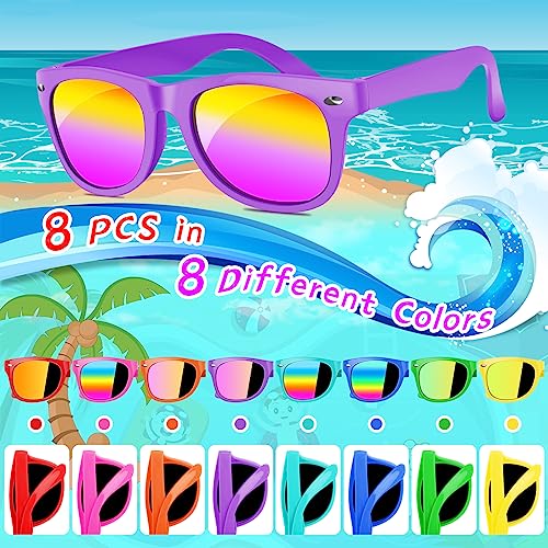 Kids Sunglasses Bulk, Kids Beach Party Favor,Neon Party Sunglasses with UV400 Protcection for Kids Age 3-8, Beach Pool Birthday Party Supplies, Goody Bag Favors, Great Gift for Kids Party Favors2