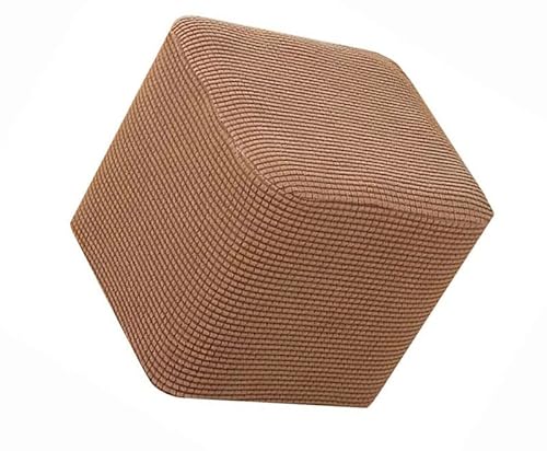 Hockerbezug Rund/Quadratisch 40x40/45x45 Ottoman Cover Ottomane Schonbezug Hocker Hussen Für Fußhocker Stretch Ottomane Abdeckung Hocker Waschbar Protector Hockerabdeckung Cover
