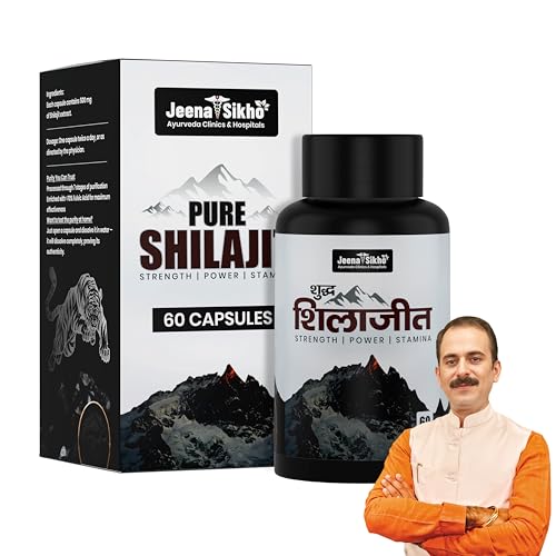 Image of Jeena Sikho Shuddh Shilajit Capsule| 500 mg per Serving | High Fulvic Acid & Lab Tested | Supports Energy, Strength & Stamina | 60 Capsules