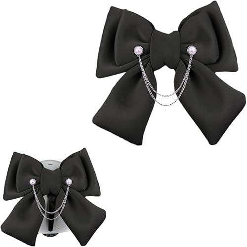 Lazo de tela grande para casco de motocicleta a la moda, parches para el pelo, decoración de casco, accesorios para casco, 1 unidad