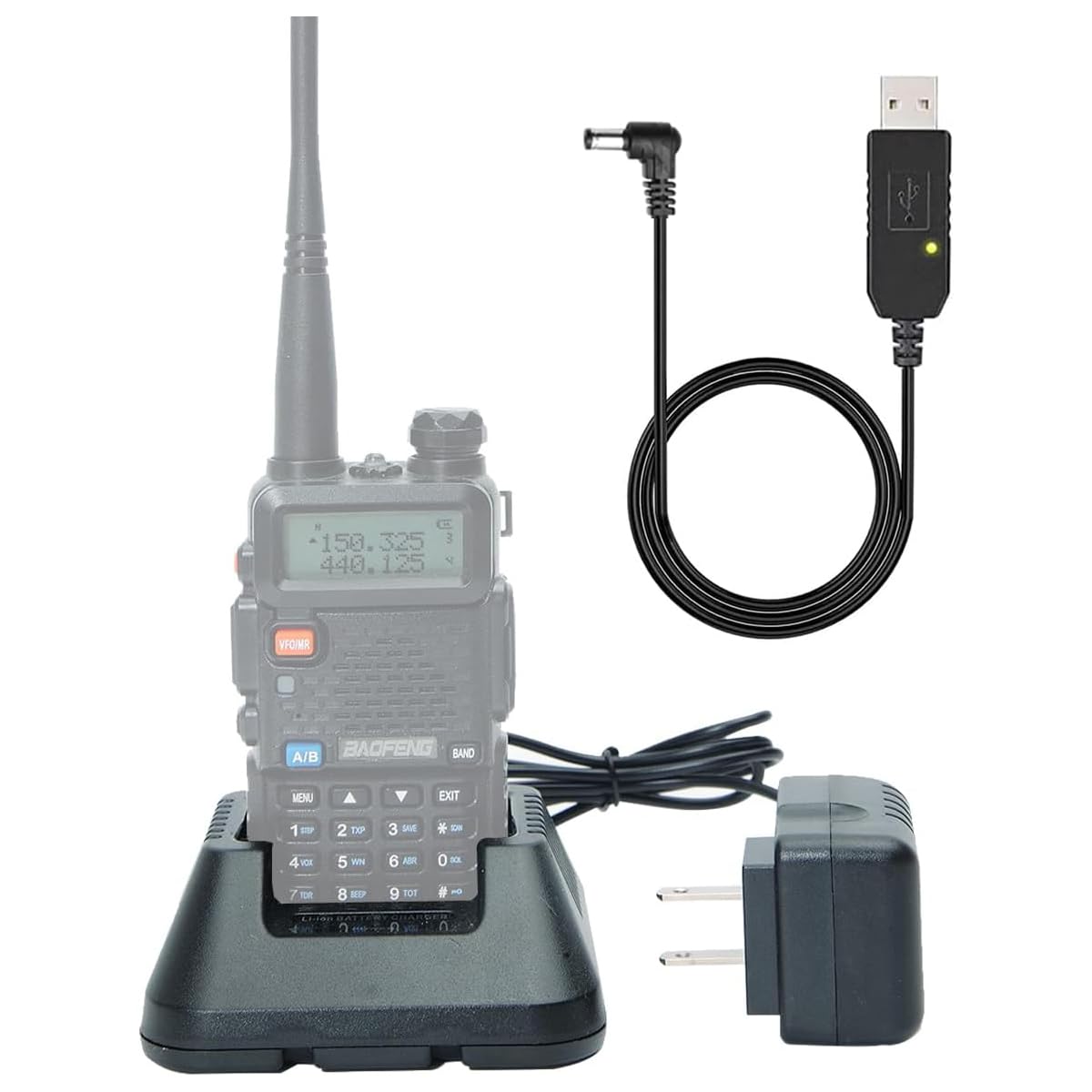 JUYODE Tactical Handheld Walkie Talkie Speaker Mic Military Army Radio Microphone Hands-Free Telephone Receiver with PTT 2 Pin Plug for Kenwood BaoFeng UV-5R UV-6R UV-82HX DM-5R Plus HYT Wouxun Puxing
