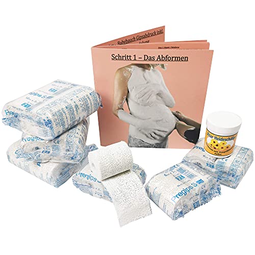 ALL-INCLUSIVE | Babybauch Gipsabdruck Set inkl. Glättung & Veredelung | Komplettset für 1A Bauchabdruck der Schwangerschaft – Bild 4