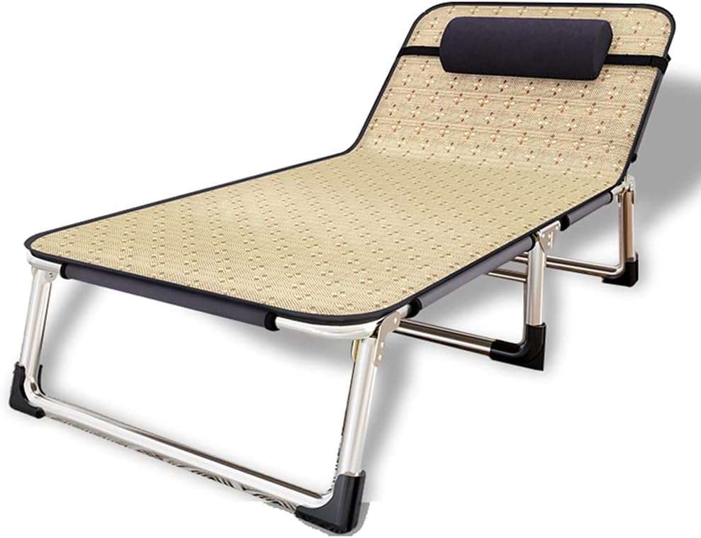 Tumbona, silla plegable ajustable para jardín, patio, playa y piscina, con soporte de cojín, carga máxima 200 kg