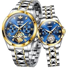 3186+3202: Gold band & Blue dial
