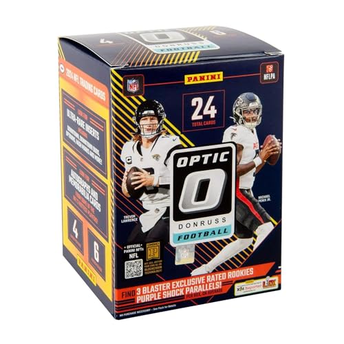 2024 Panini Donruss Optic Football Trading Card Blaster Box (Purple Shock Parallels)