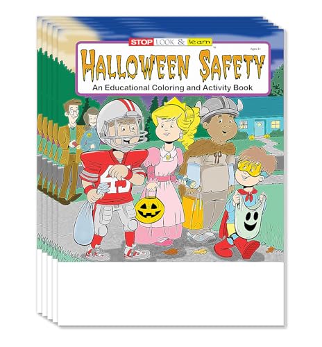 ZoCo - Halloween Safety - Coloring & Activity Books (25 Bulk Pack, Without Crayons) - Toys, Party Favors, Activities for Kids