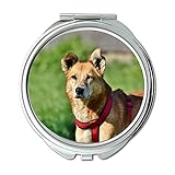YENDOSTEEN Spiegel, Schminkspiegel, Hund Hybrid Haustier Mixed Breed Hund Aufmerksamkeit Freund, Taschenspiegel, tragbare Spiegel