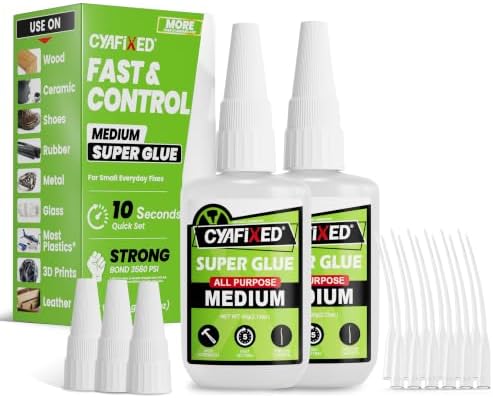 Fast & Control Medium Super Glue 120g, All-Purpose Cyanoacrylate CA Glue