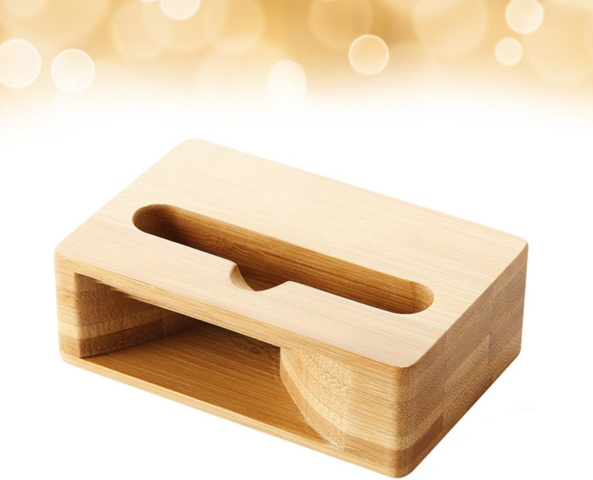 YARNOW Wooden Phone Holder with Sound Amplifier Desktop Stand Support image 4