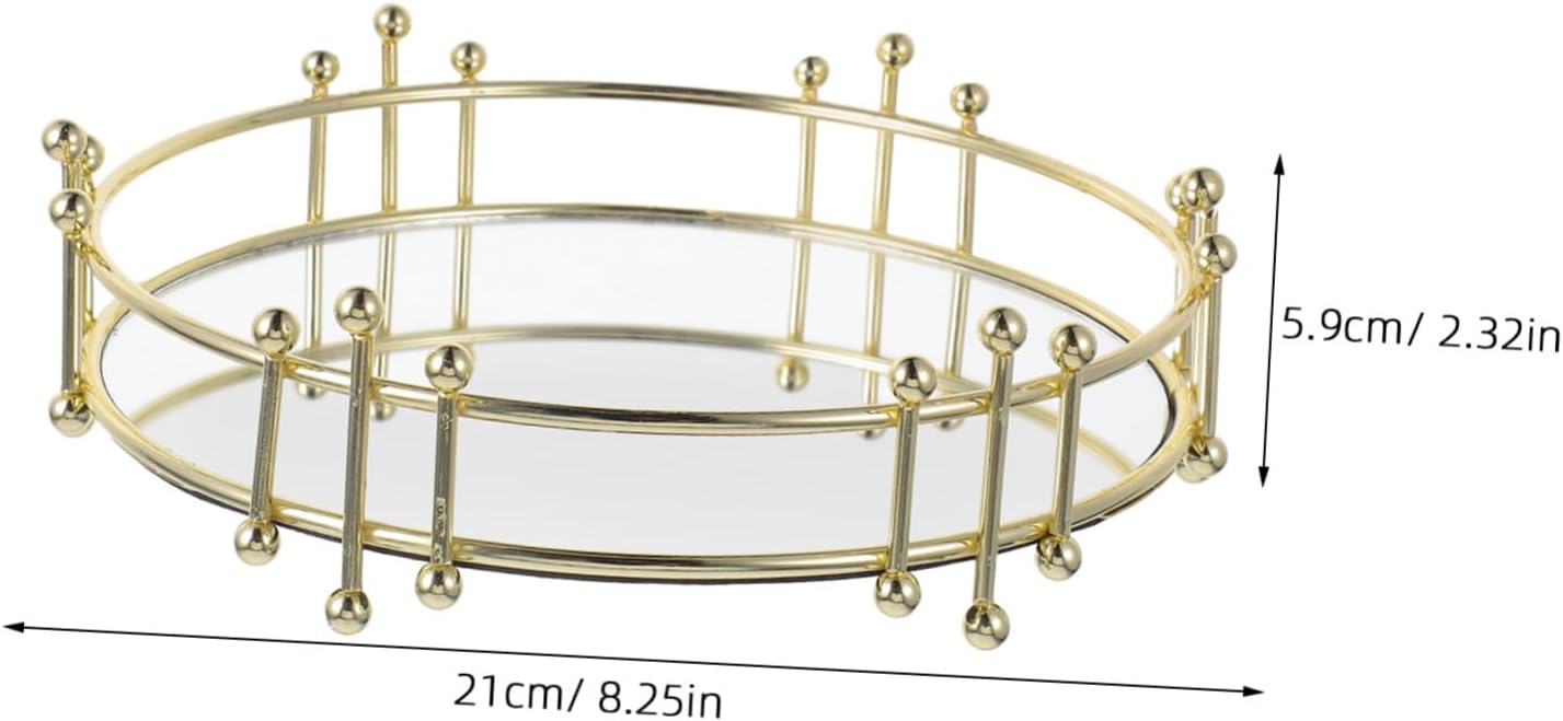 GLEAVI Rv Vanity Trays Sink Storage Tray for Decor Bathroom Counter Perfume Holder Iron Makeup Organizer Aromatherapy Stand