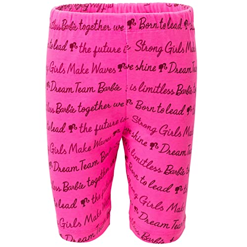 Barbie Little Girls Graphic T-Shirt and Shorts Outfit Set Pink/White 6 - image 3