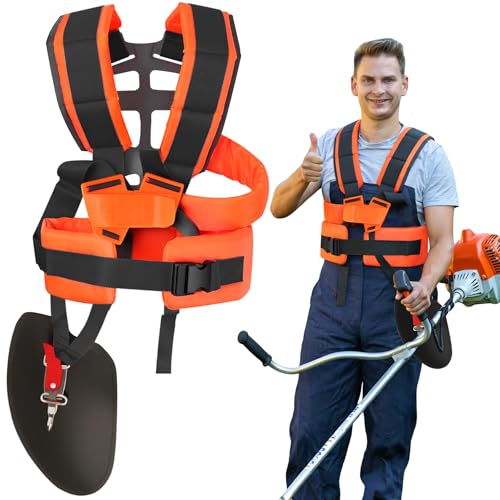 YGVQN Harnais Double pour Débroussailleuse, Lanière de Support Réglable Universelle pour Coupe-bordures Taille-bordures, Bretelles Rembourrées en Nylon...
