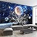 Produktbild Benutzerdefinierte jeder größe 3D Tapeten 3D Star Sky Abstrakte Baum Vögel Wohnzimmer TV Hintergrund Wanddekoration Wandbild Tapete Malerei