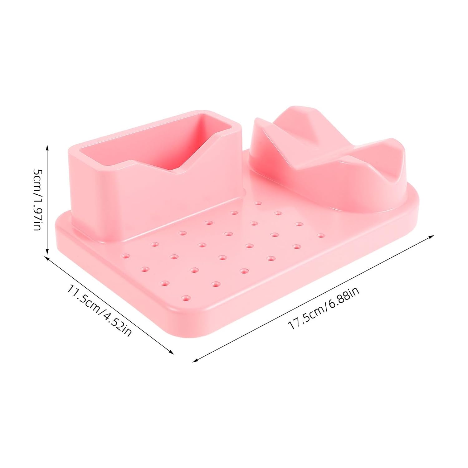 Nail Drill Machine Holder - Nail Drill Bit Holder Stand for Machine, Handle & Up to 24 Bits - Professional Manicure Tool Organizer for Salon & Home Use, Pink