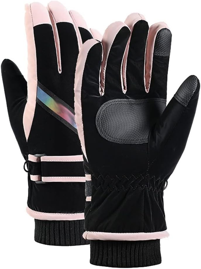 Gloves Touch Screen Ski Riding Gloves Finger Warming Closure Adjustable Wrist Fleece Gloves