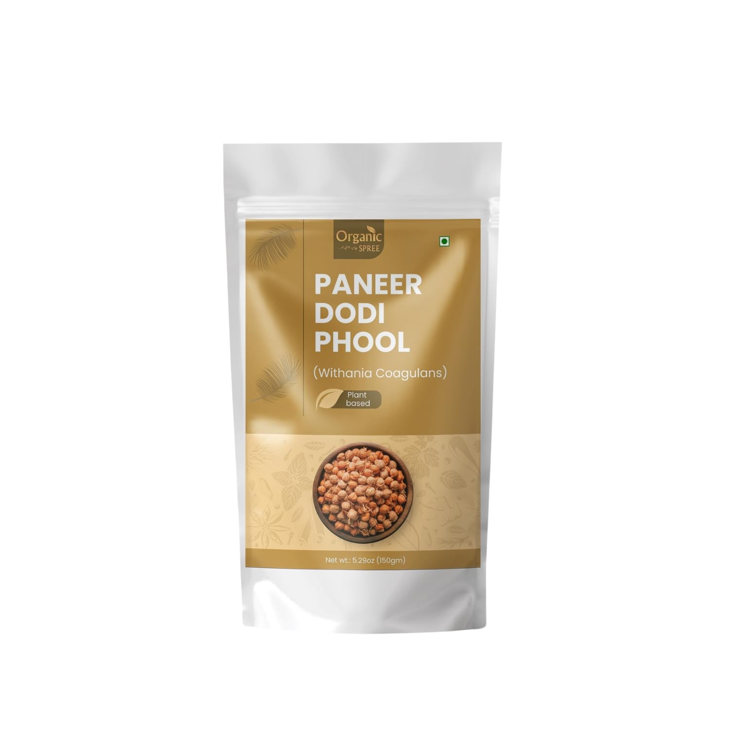 Organic Spree Paneer Dodi Phool 150gm (5.29oz) Withania Coagulans - Pure and Natural Paneer Phool