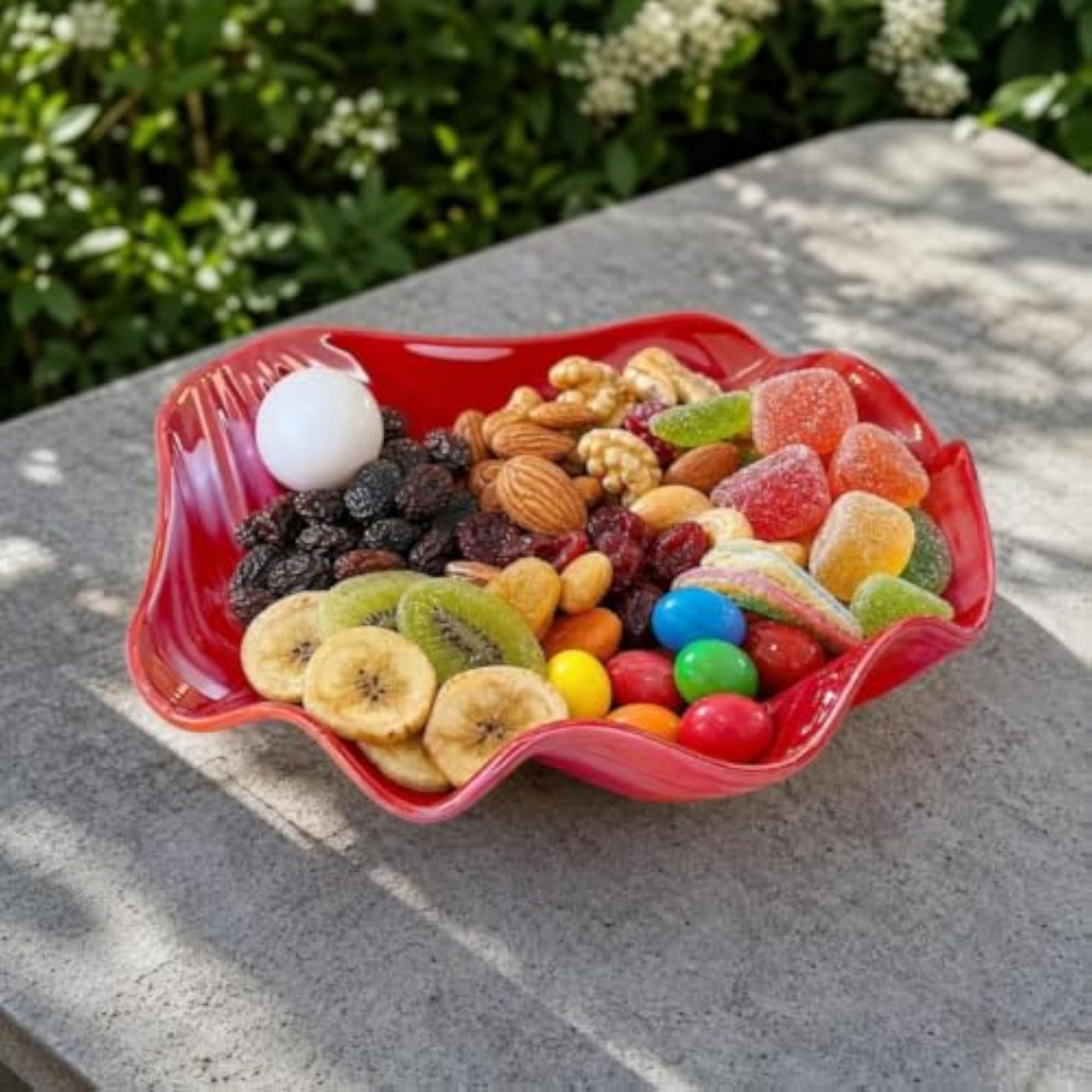 Glossy Ceramic Tray with Knob for Decorative Use