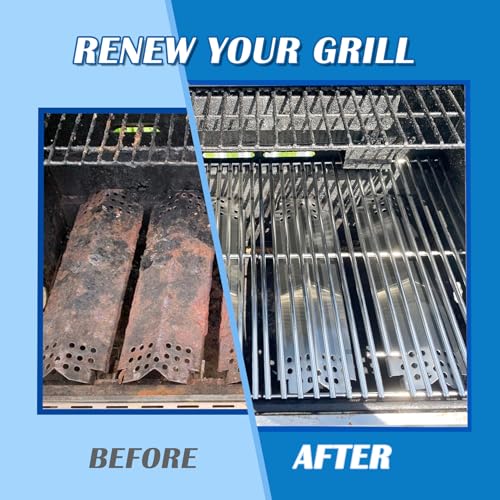 Image of SafBbcue Grill Parts Kit for Home Depot Nexgrill 5 Burner 720-0888N 720-0888S 720-0888 4 Burner 720-0830H 720-0830HM Replacement Parts, Stainless Steel Grill Heat Plates & Cooking Grates for Nexgrill
