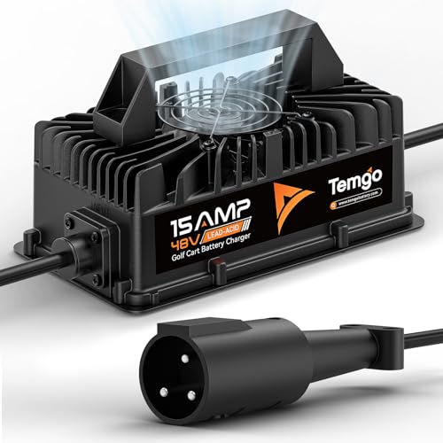 15 AMP 48 Volt Golf Cart Battery Charger for Club Car, 3-Pin...