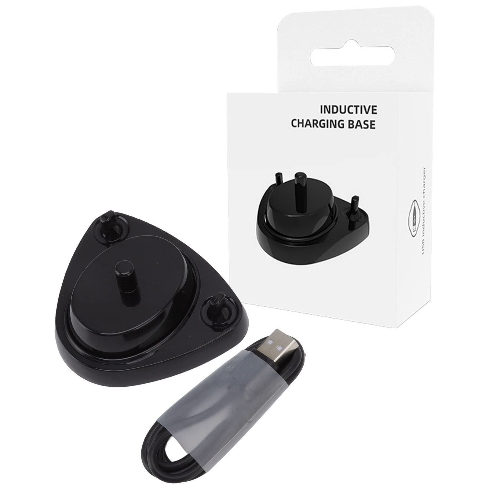 Ładowarka Indukcyjna do Szczoteczki Elektrycznej z Uchwytem - Uniwersalne Złącze Portu USB do D12513K D10513K D12 D16 (Czarny)