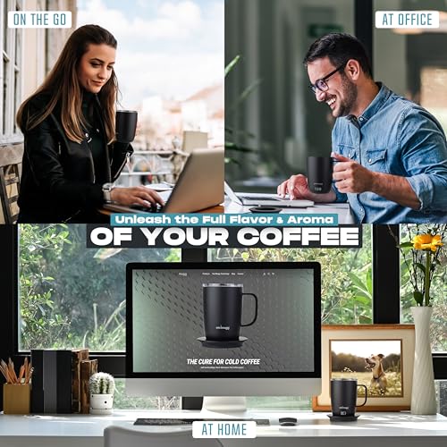 SMRTMUGG PRO 14 oz Taza de Café Autocalentable miniatura 5