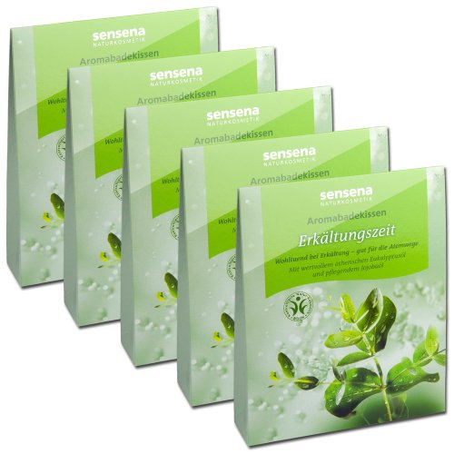 Naturkosmetik Aromabadekissen Vorteilspack"Erkältungszeit", 5x 60 g Cover