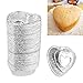 Belind 40 Tasses de Papier d'aluminium à Cuisson jetables Bols à gâteaux en Forme de Coeur casseroles moules à gâteaux Tasses Pratiques