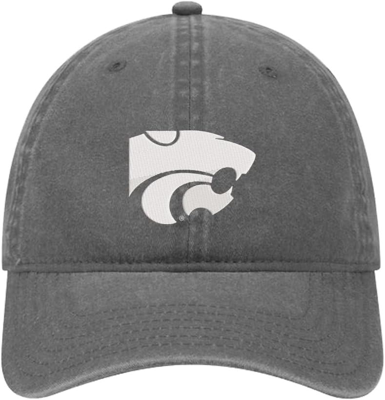 Kansas State University Vintage Beach Washed Cotton Twill Baseball Hat with Powercat Logo