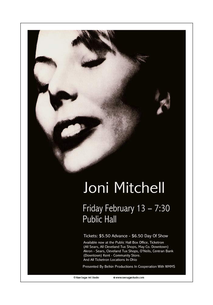 Amazon.com: Raw Sugar Art Studio Joni Mitchell 1976 Cleveland