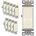 ENERLITES 3-Way Decorator Paddle Light Switch, Gloss Finish, Single Pole or Three Way, 3 Wire, Grounding Screw, Residential Grade, 15A 120V/277V, UL Listed, 93150-LA-10PCS, Light Almond (10 Pack)