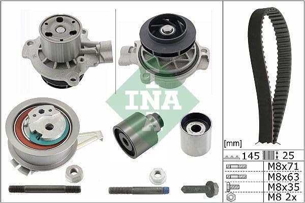 INA Pompe Ă eau + kit de courroie de distribution 530065031